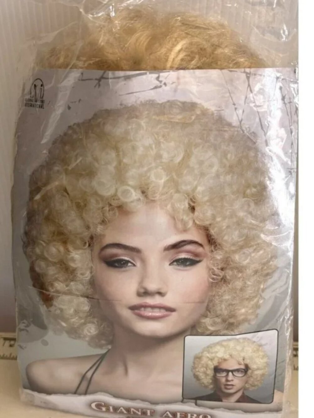 Afro Diva Blonde Wig Halloween Costume Accessory Curly 70's Adult Teen 14+